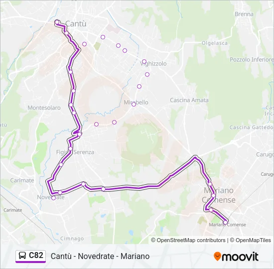 C82 Bus Line Map