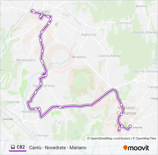 C82 Bus Line Map