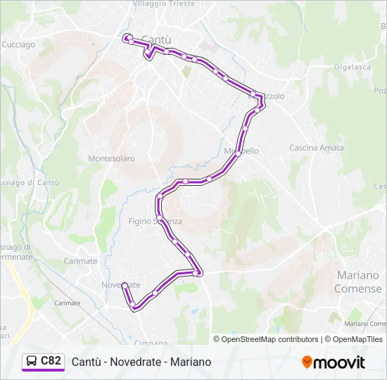 C82 Bus Line Map