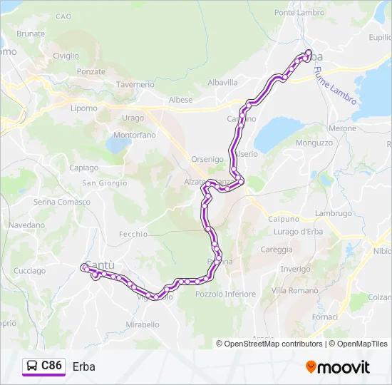 C86 Bus Line Map