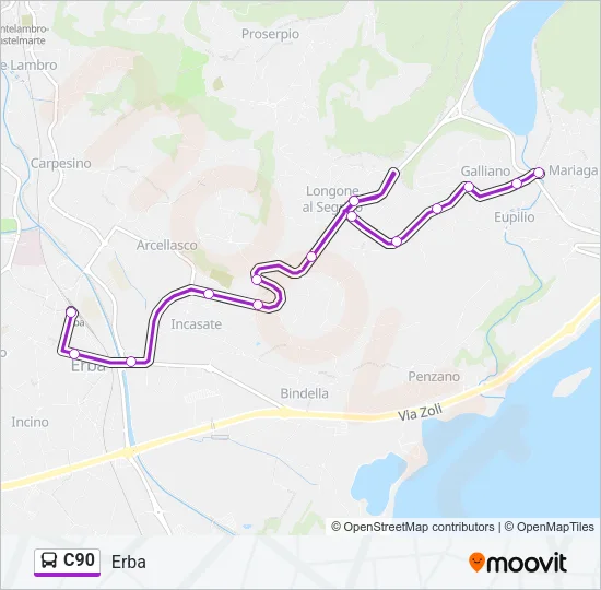 C90 Bus Line Map