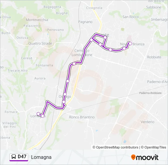 D47 Bus Line Map