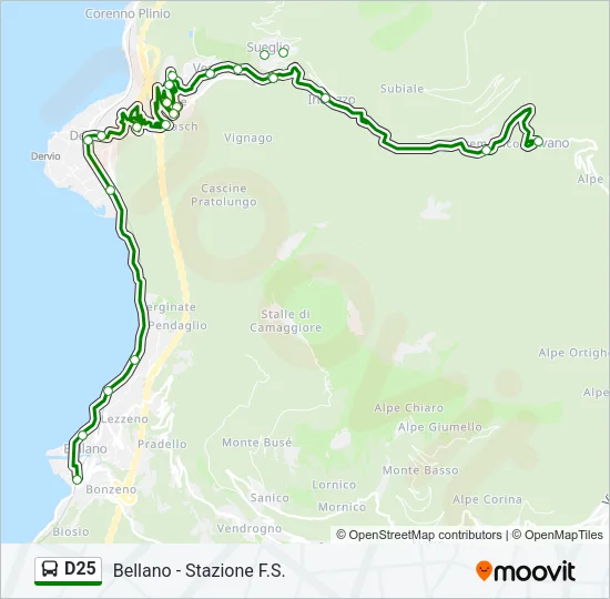 D25 Bus Line Map