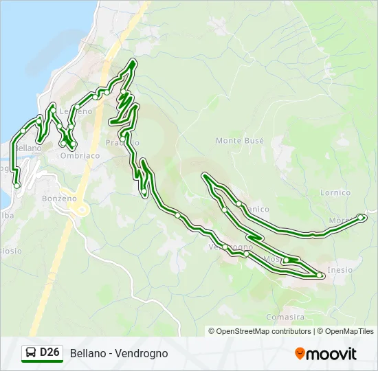 D26 Bus Line Map