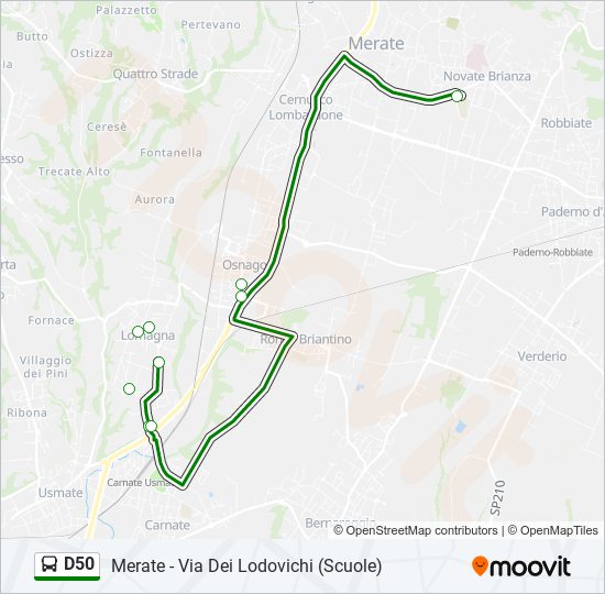 D50 bus Line Map
