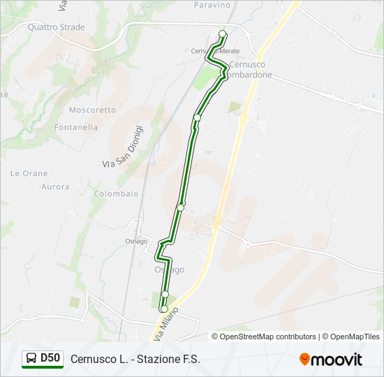 D50 bus Line Map