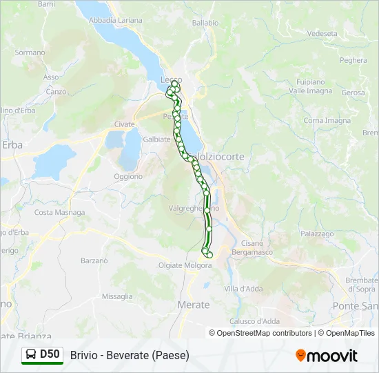 D50 Bus Line Map
