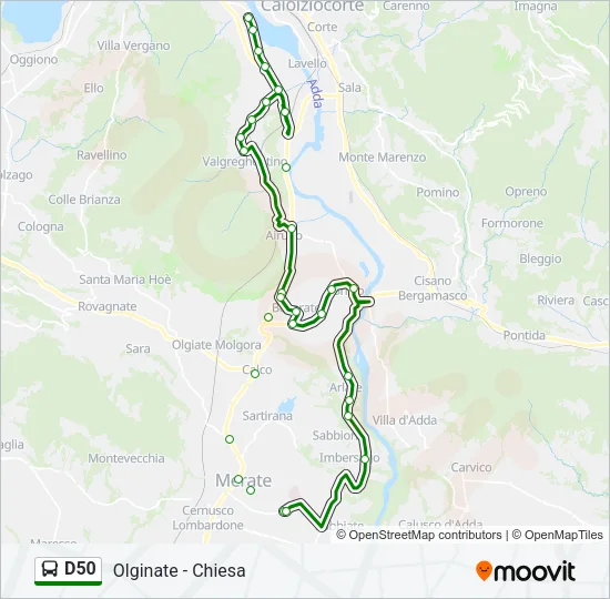 D50 Bus Line Map