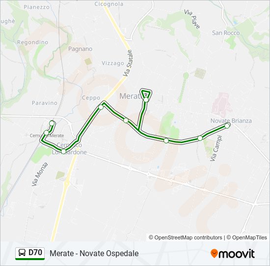 D70 bus Line Map