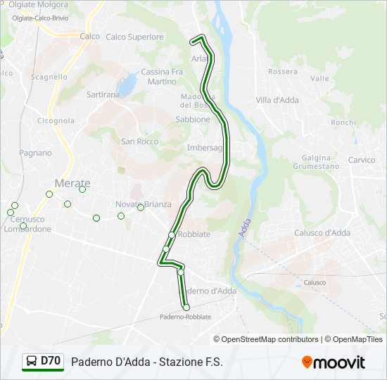 D70 bus Line Map