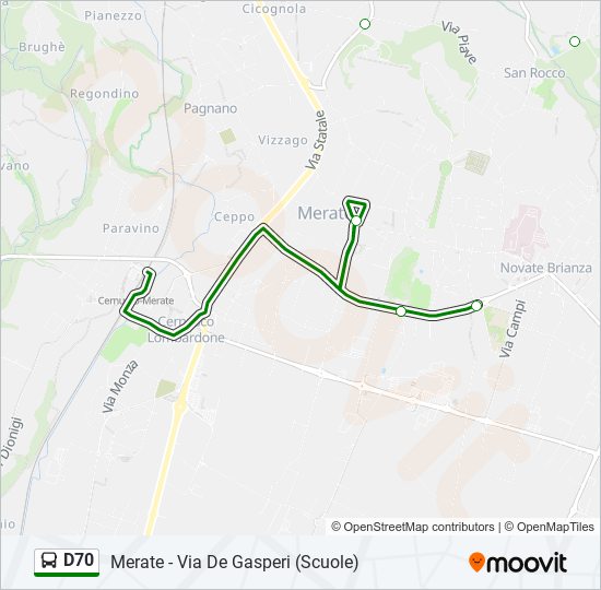 D70 bus Line Map