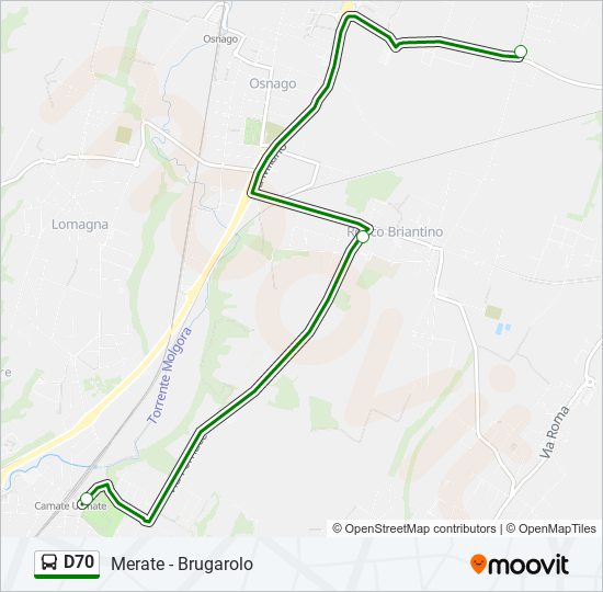 D70 bus Line Map