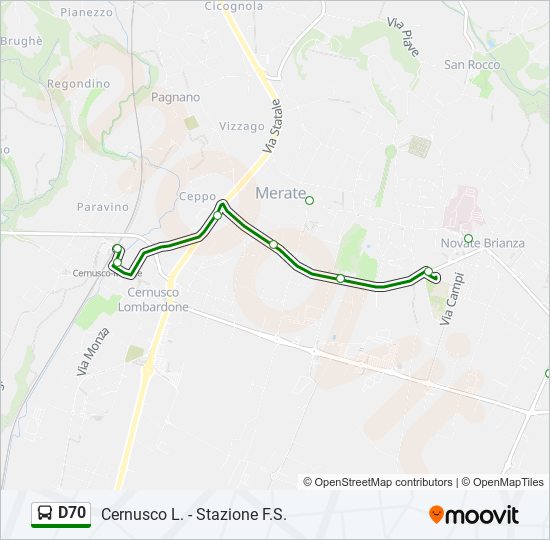 D70 bus Line Map