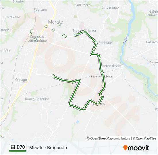 D70 Bus Line Map