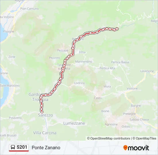 S201 Bus Line Map