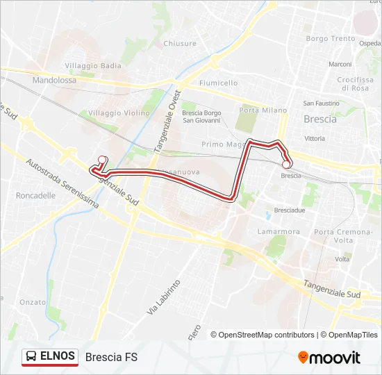 ELNOS Bus Line Map