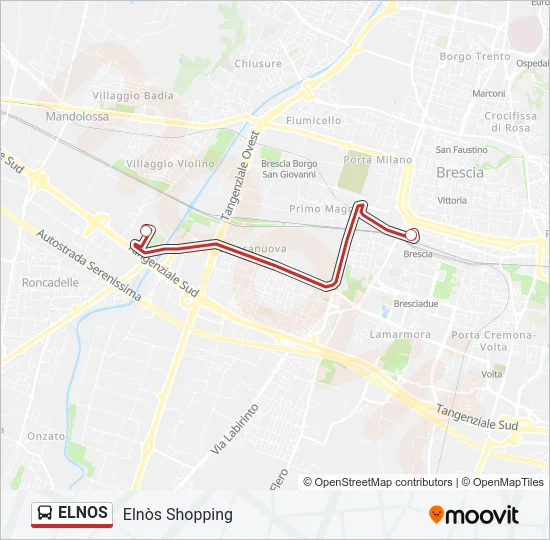 ELNOS Bus Line Map