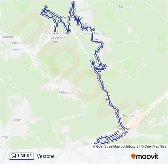 LN001 Bus Line Map