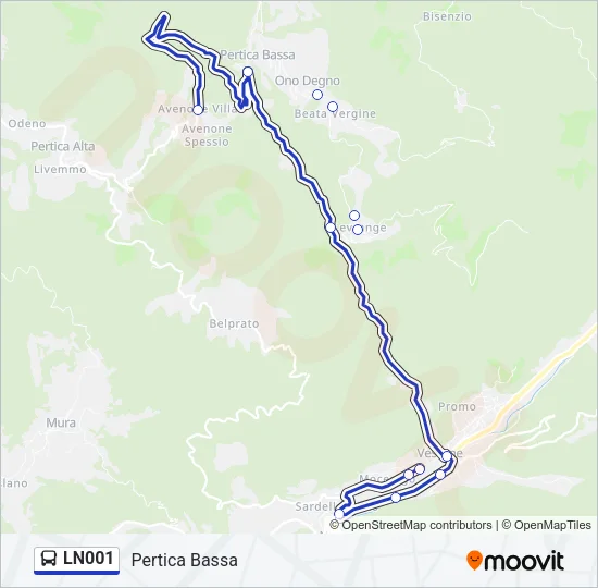 LN001 Bus Line Map