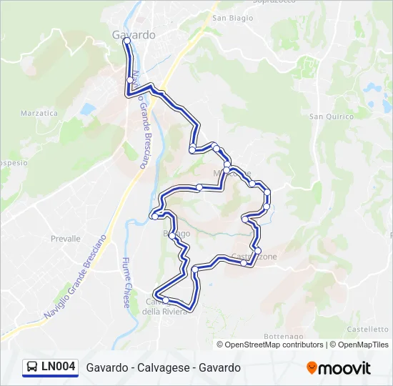 LN004 Bus Line Map