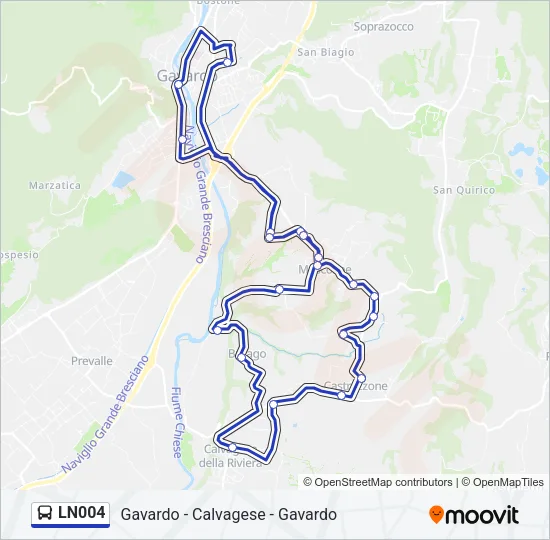 LN004 Bus Line Map