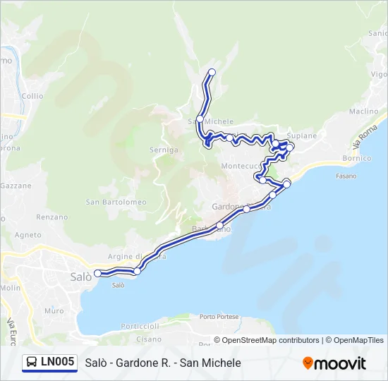 LN005 Bus Line Map