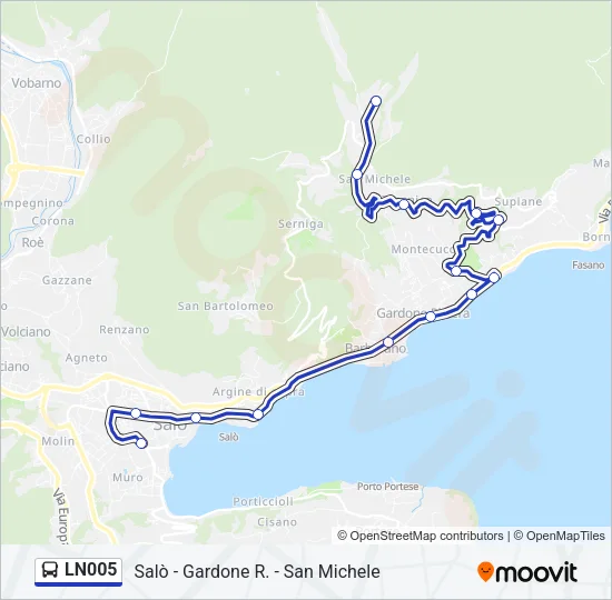 LN005 Bus Line Map
