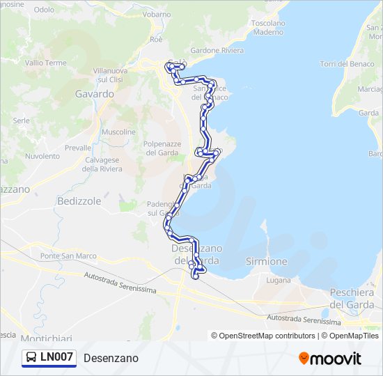 LN007 bus Line Map