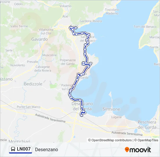 LN007 Bus Line Map