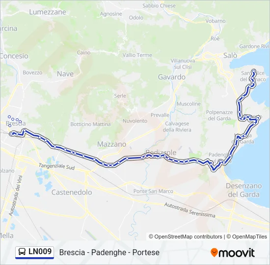LN009 Bus Line Map