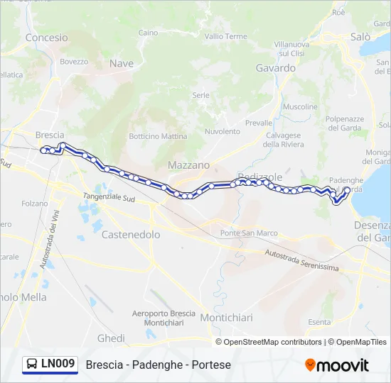 LN009 Bus Line Map