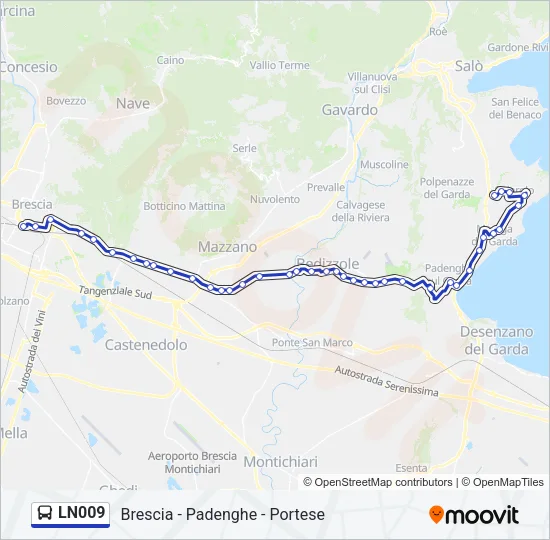 LN009 Bus Line Map