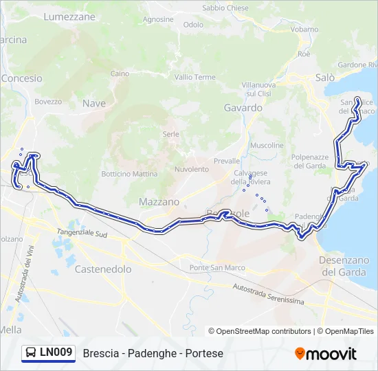 LN009 Bus Line Map