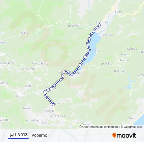 LN013 Bus Line Map