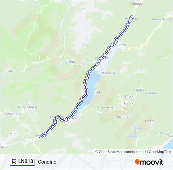 LN013 Bus Line Map