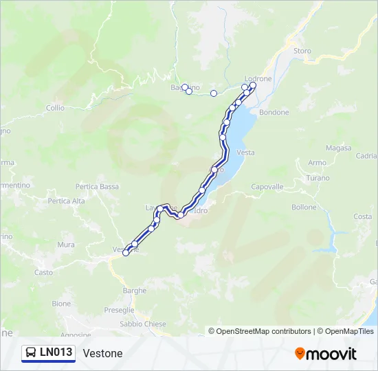 LN013 Bus Line Map