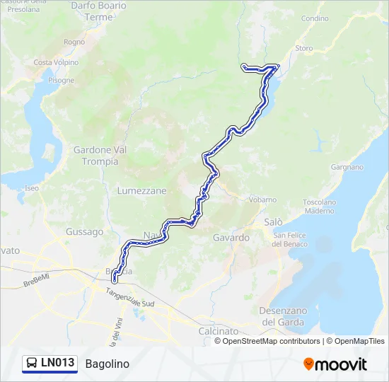 LN013 Bus Line Map