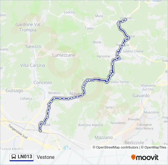 LN013 Bus Line Map