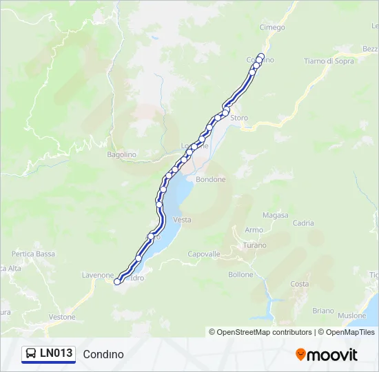 LN013 Bus Line Map