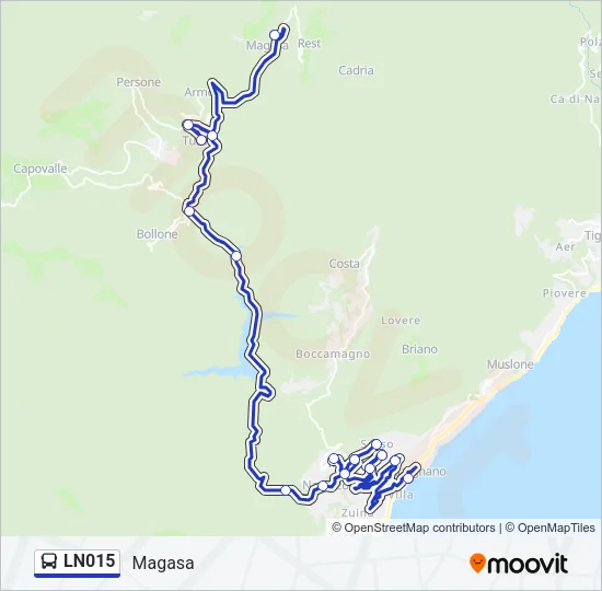 LN015 Bus Line Map