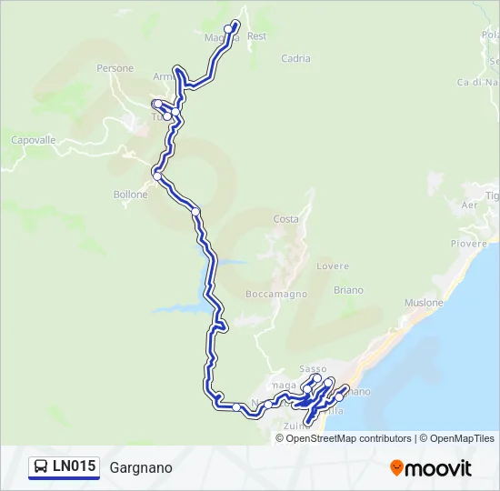 LN015 Bus Line Map