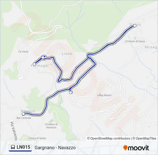 LN015 Bus Line Map