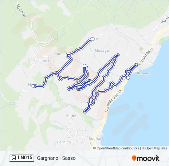 LN015 Bus Line Map