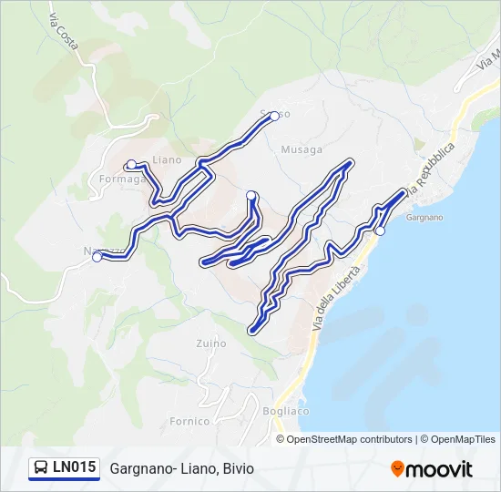 LN015 Bus Line Map