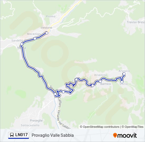 LN017 bus Line Map