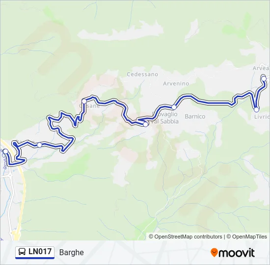 LN017 Bus Line Map