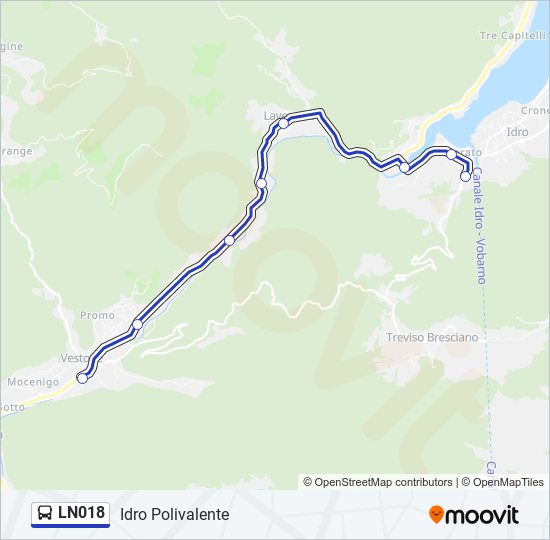 LN018 bus Line Map