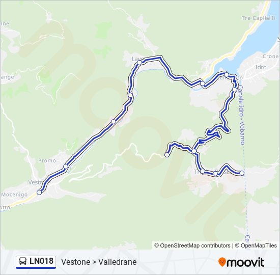 LN018 bus Line Map