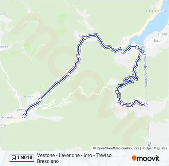 LN018 Bus Line Map