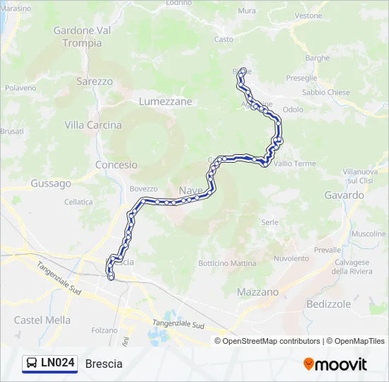 LN024 Bus Line Map